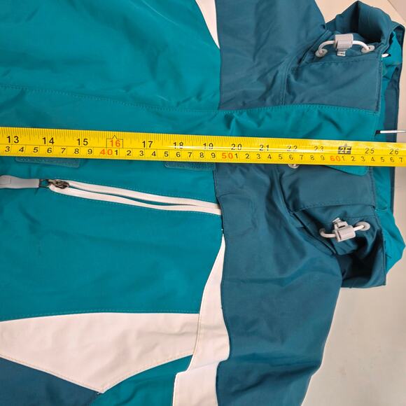L.L Bean, Teal and White Winter Ski Coat, Women, Small - Picture 6 of 7